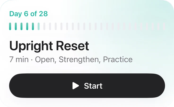 Day 6 of 28: Upright Reset, 7 minutes